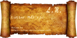 Lutter Móric névjegykártya